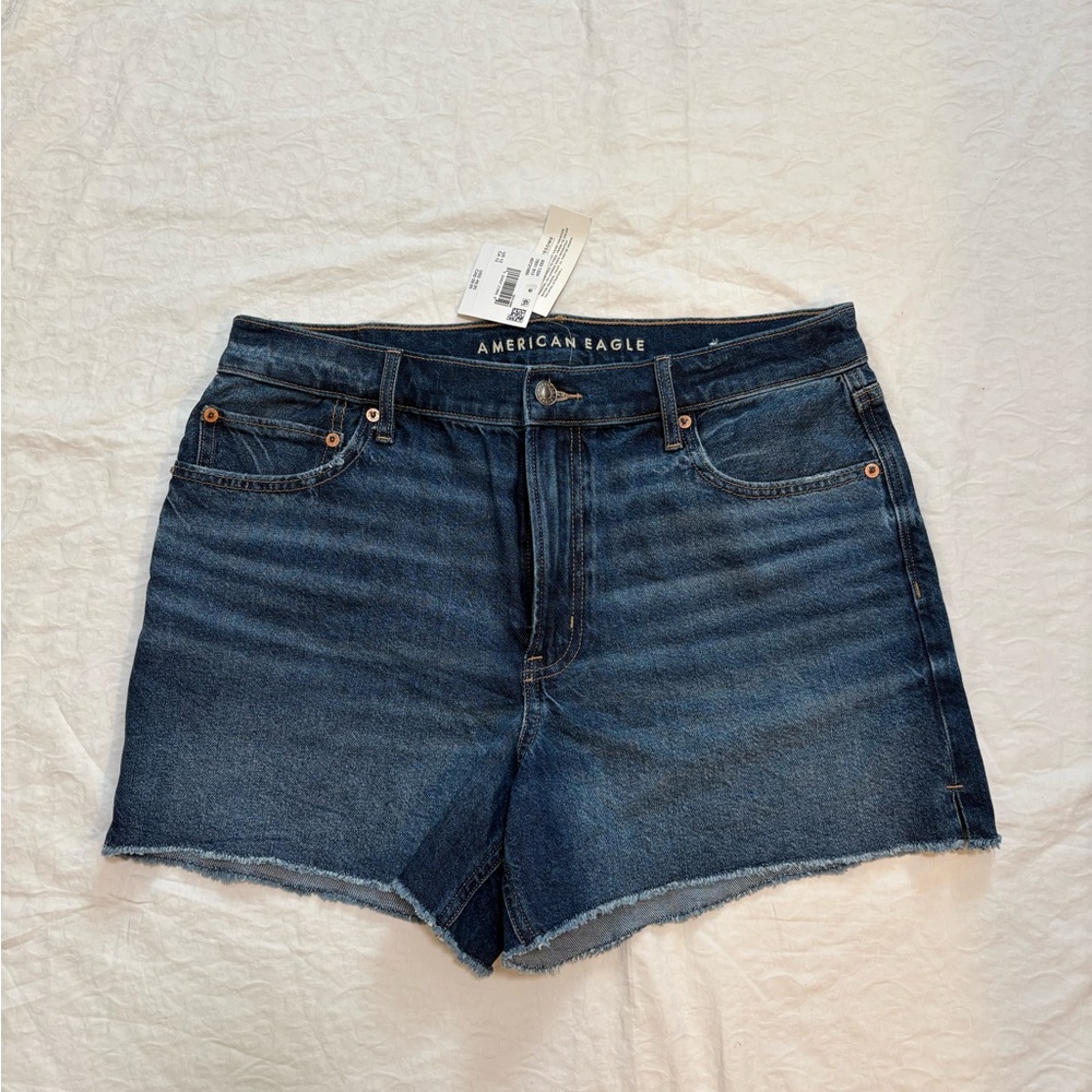 American Eagle Strigid Relaxed Denim Shorts Size 12/31 High Rise Frayed Hem J2Y - Picture 9 of 9